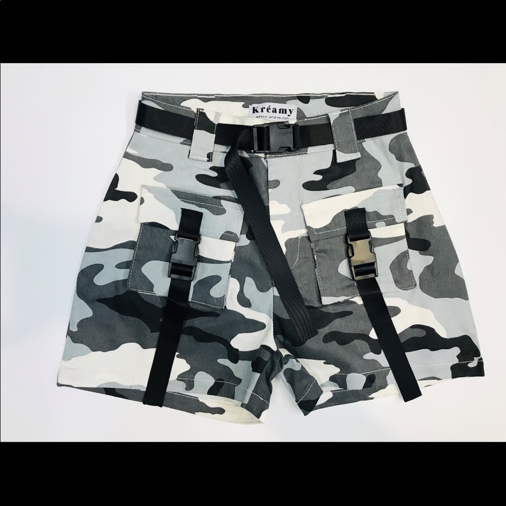 Camo print shorts